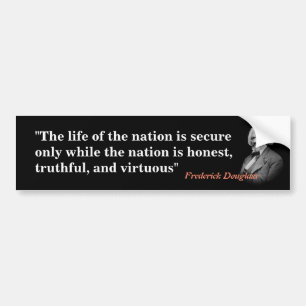 Autocollant De Voiture Citation de Frederick Douglass la vie de la nation