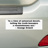 Autocollant De Voiture Citation de George Orwell Truth (En voiture)