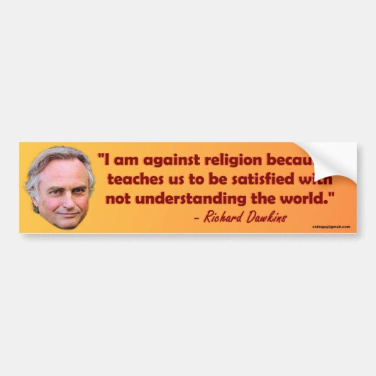 Autocollant De Voiture Citation de Richard Dawkins (Devant)