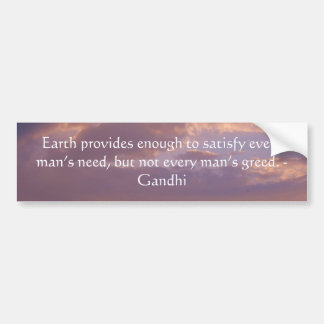 Autocollant De Voiture Citation De Sagesse Gandhi Avec Ciel Brown