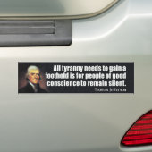 Autocollant De Voiture Citation de Thomas Jefferson (En voiture)