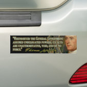 Autocollant De Voiture Citation de Thomas Jefferson sur des puissances (En voiture)