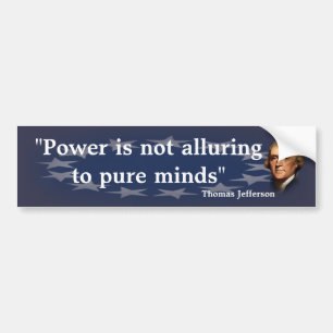 Autocollant De Voiture Citation de Thomas Jefferson sur Pure Minds