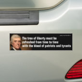 Autocollant De Voiture Citation de Thomas Jefferson Tree of Liberty (En voiture)