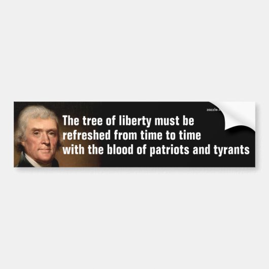 Autocollant De Voiture Citation de Thomas Jefferson Tree of Liberty (Devant)