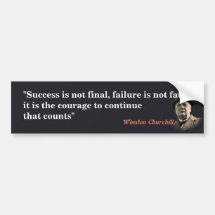 Autocollant De Voiture Citation De Winston Churchill Sur Le Courage