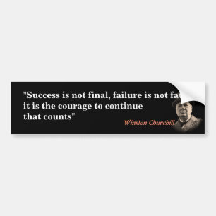 Autocollant De Voiture Citation De Winston Churchill Sur Le Courage