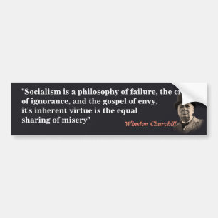 Autocollant De Voiture Citation De Winston Churchill Sur Le Socialisme