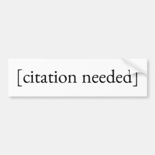 Autocollant De Voiture Citation nécessaire