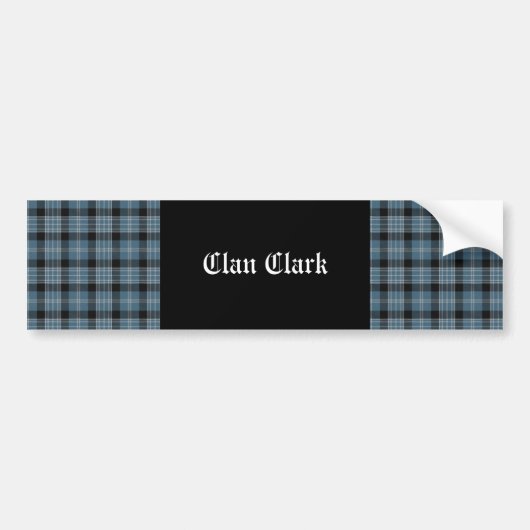 Autocollant De Voiture Clan Clark Tartan (Devant)