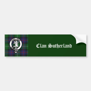 Autocollant De Voiture Clan Sutherland Crest & Tartan