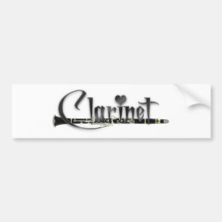 Autocollant De Voiture Clarinette d'amour de la clarinette I