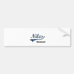 Autocollant De Voiture Classique de ville de Niles Michigan