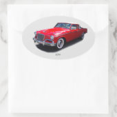 Autocollant de voiture classique rouge 1956 (Sac)