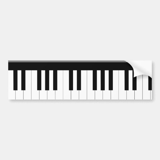 Autocollant De Voiture Clavier de piano (Devant)