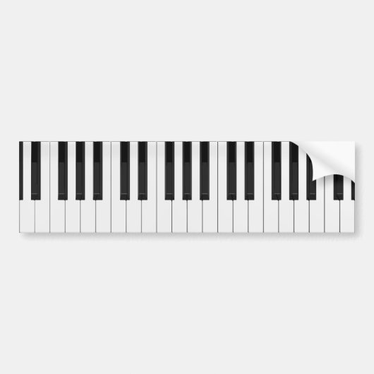 Autocollant De Voiture Clés de clavier/piano (Devant)