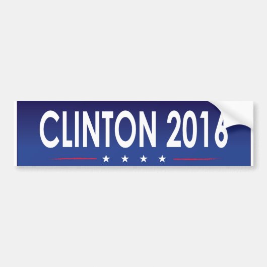 Autocollant De Voiture Clinton 2016 (Devant)