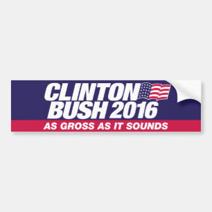 Autocollant De Voiture Clinton Bush 2016