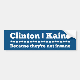 Autocollant De Voiture Clinton Kaine puisqu'ils ne sont pas aliénés