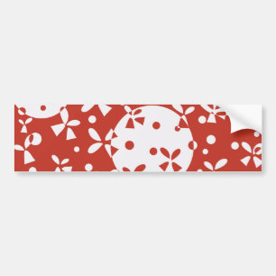 Autocollant De Voiture Cloche de Noël rouge et blanc motif de vacances
