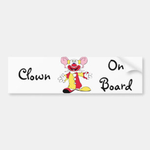 Autocollant De Voiture Clown à bord