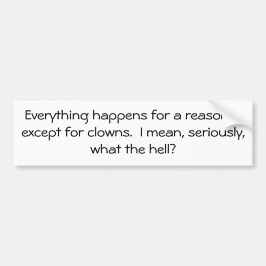 Autocollant De Voiture Clowns ce qui le H ? (Devant)