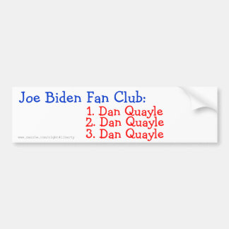 Autocollant De Voiture Club de fan de Joe Biden :