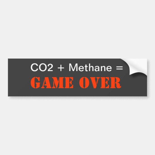 Autocollant De Voiture CO2 + Méthane = jeu plus de (Devant)