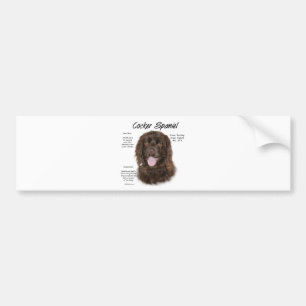 Autocollant De Voiture Cocker Spaniel (né) Histoire Design
