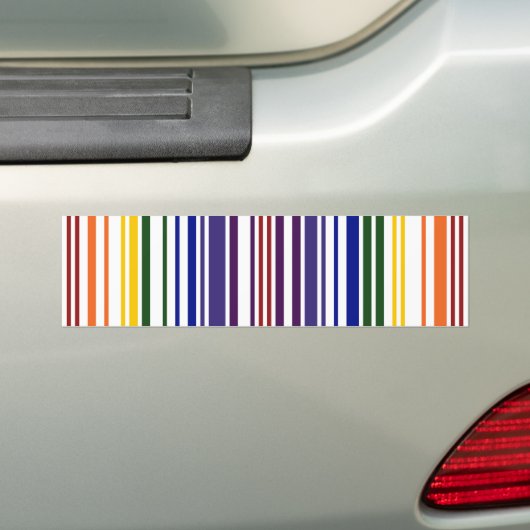 Autocollant De Voiture Code barre double arc-en-ciel (En voiture)