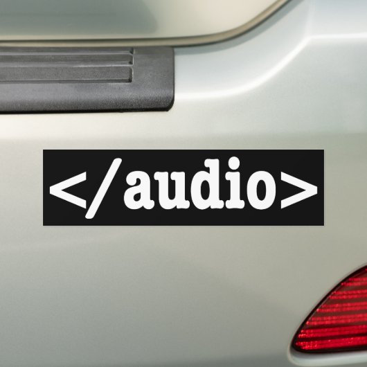 Autocollant De Voiture Code HTML5 audio de fin (En voiture)