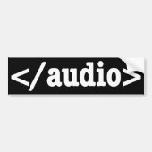 Autocollant De Voiture Code HTML5 audio de fin (Devant)