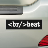 Autocollant De Voiture code HTML breakbeat (En voiture)