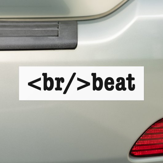 Autocollant De Voiture code HTML breakbeat (En voiture)