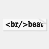 Autocollant De Voiture code HTML breakbeat (Devant)