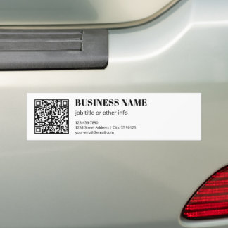 Autocollant De Voiture Code QR personnalisé & Texte rétro-moderne modifia