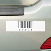 Autocollant De Voiture Codez le barre Jésus noir (En voiture)