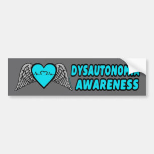 Autocollant De Voiture Coeur/ailes...Dysautonomie