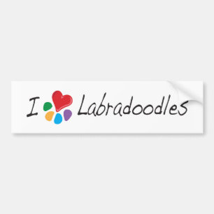 Autocollant De Voiture Coeur animal Labradoodles de Lover_I