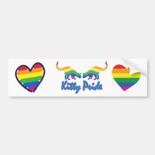 Autocollant De Voiture Coeur arc-en-ciel gay pride