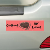 Autocollant De Voiture Coeur café (En voiture)