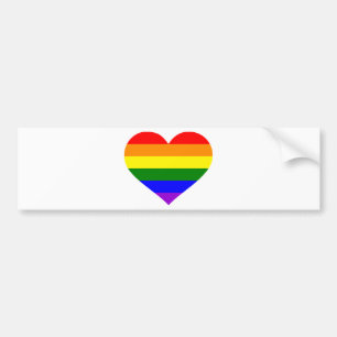 Autocollant De Voiture Coeur d'arc-en-ciel