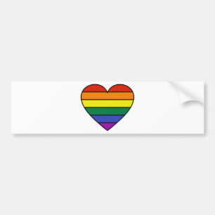 Autocollant De Voiture Coeur d'arc-en-ciel