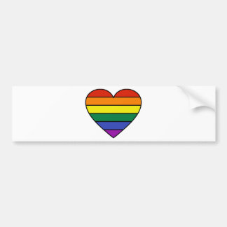 Autocollant De Voiture Coeur d'arc-en-ciel
