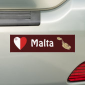 Autocollant De Voiture Coeur de drapeau de Malte + Adhésif pour (En voiture)