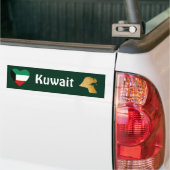 Autocollant De Voiture Coeur de drapeau du Kowéit + Adhésif pour (Sur camion)