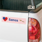 Autocollant De Voiture Coeur de drapeau du Samoa + Adhésif pour (Sur camion)