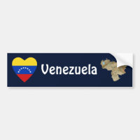 Coeur de drapeau du Venezuela + Adhésif pour