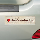 Autocollant De Voiture Coeur I la constitution (En voiture)