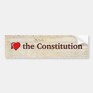 Autocollant De Voiture Coeur I la constitution